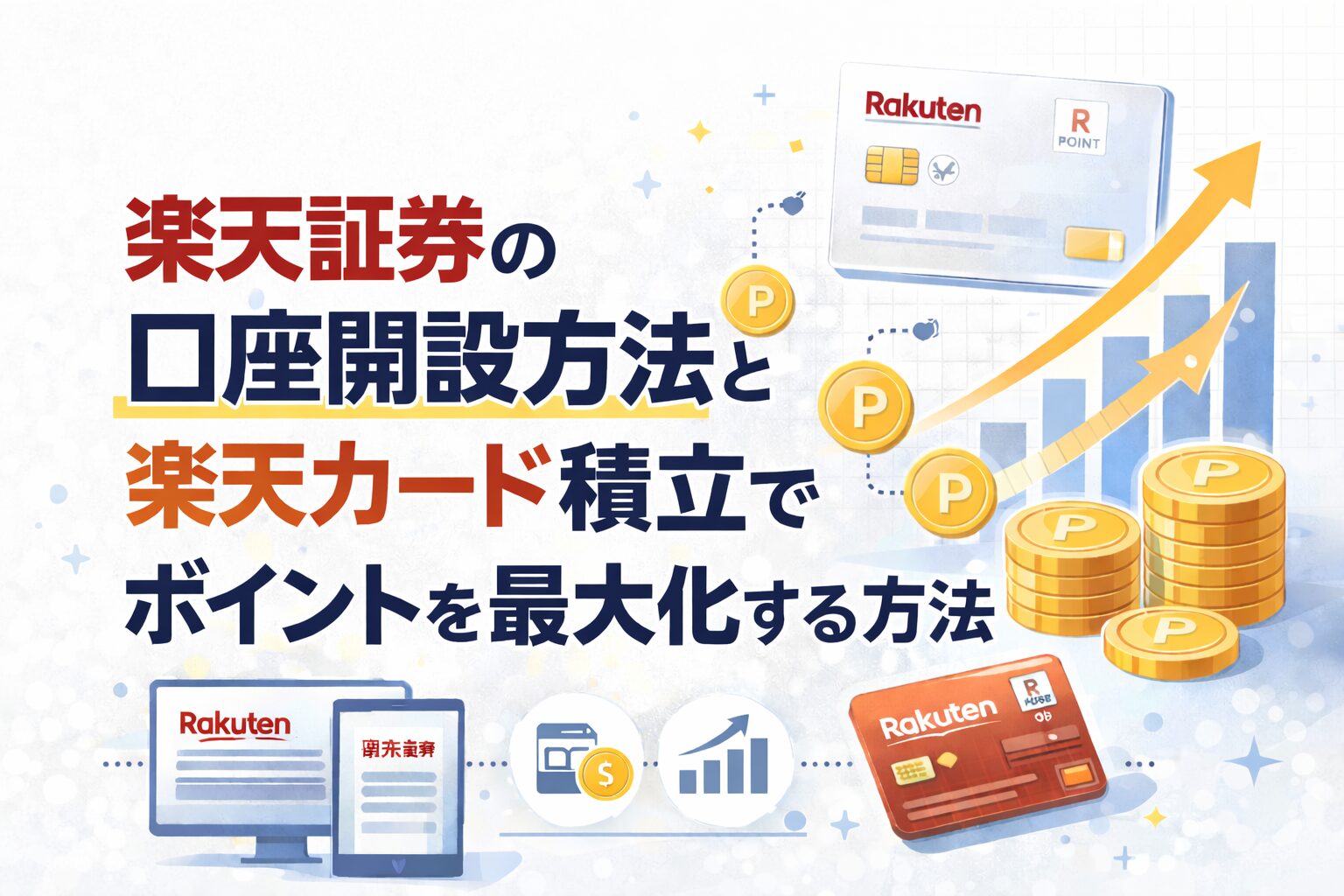 楽天証券の口座開設方法と楽天カード積立でポイントを最大化する方法