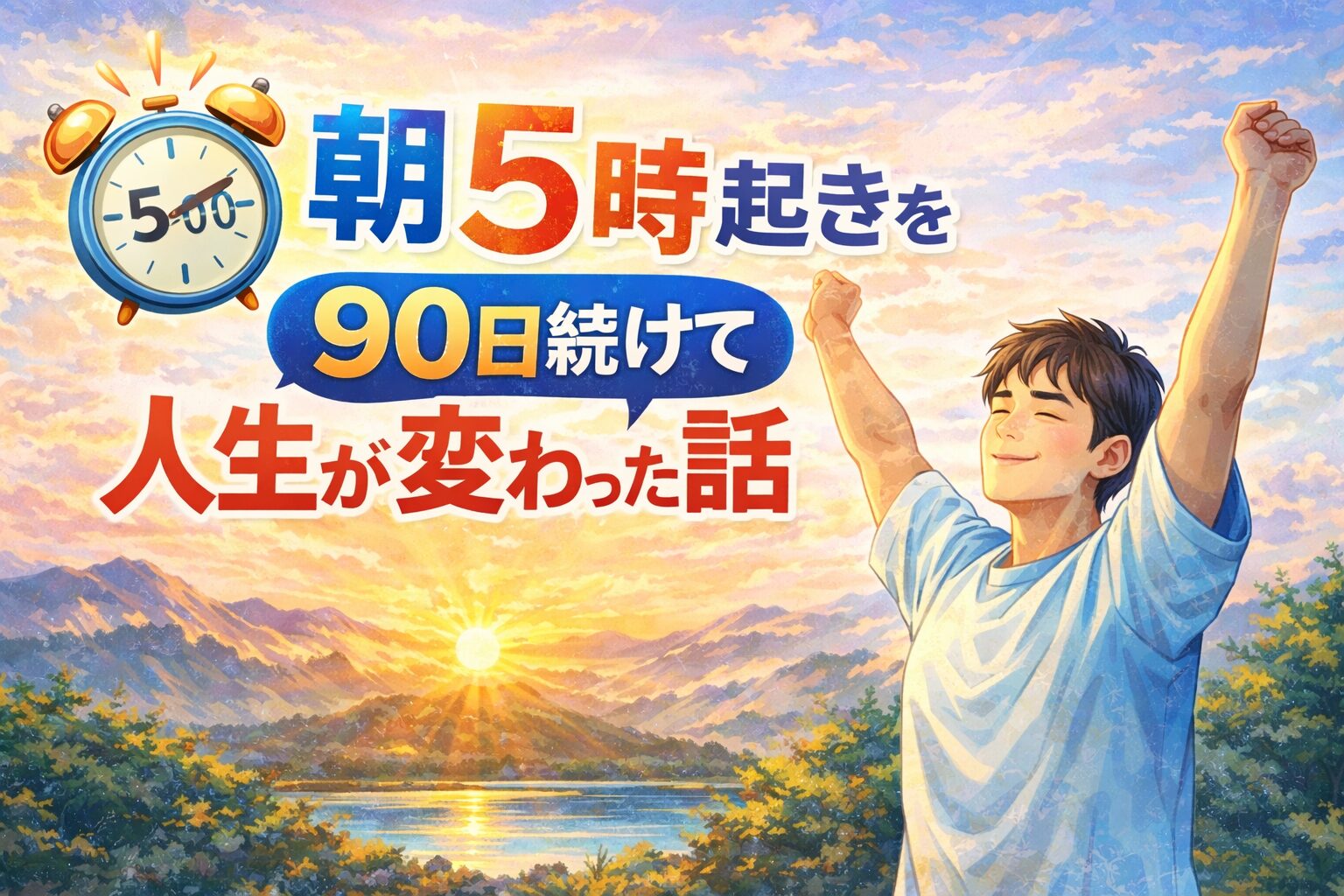 朝5時起きを90日続けて人生が変わった話