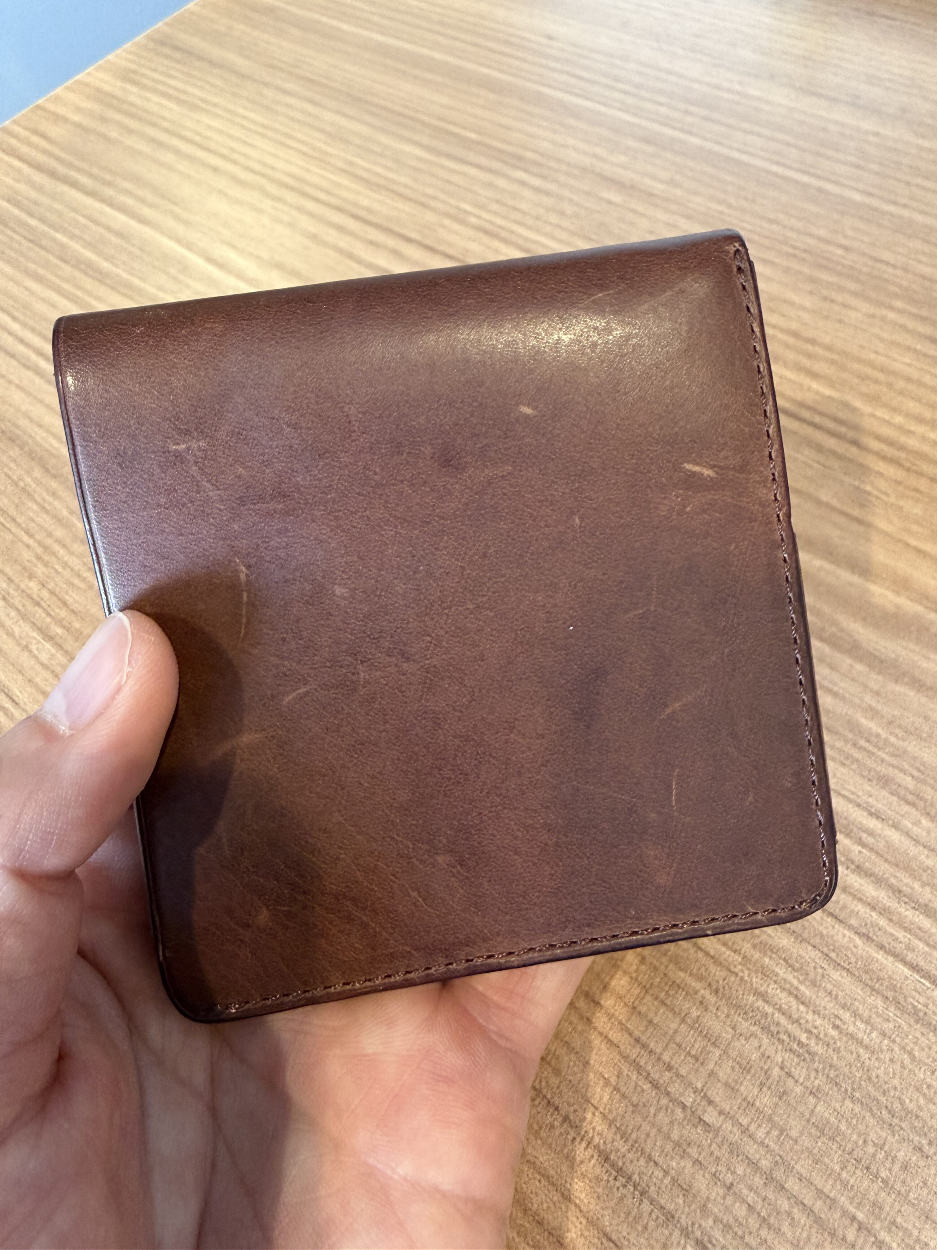 HITOE FOLD Antico 革の経年変化