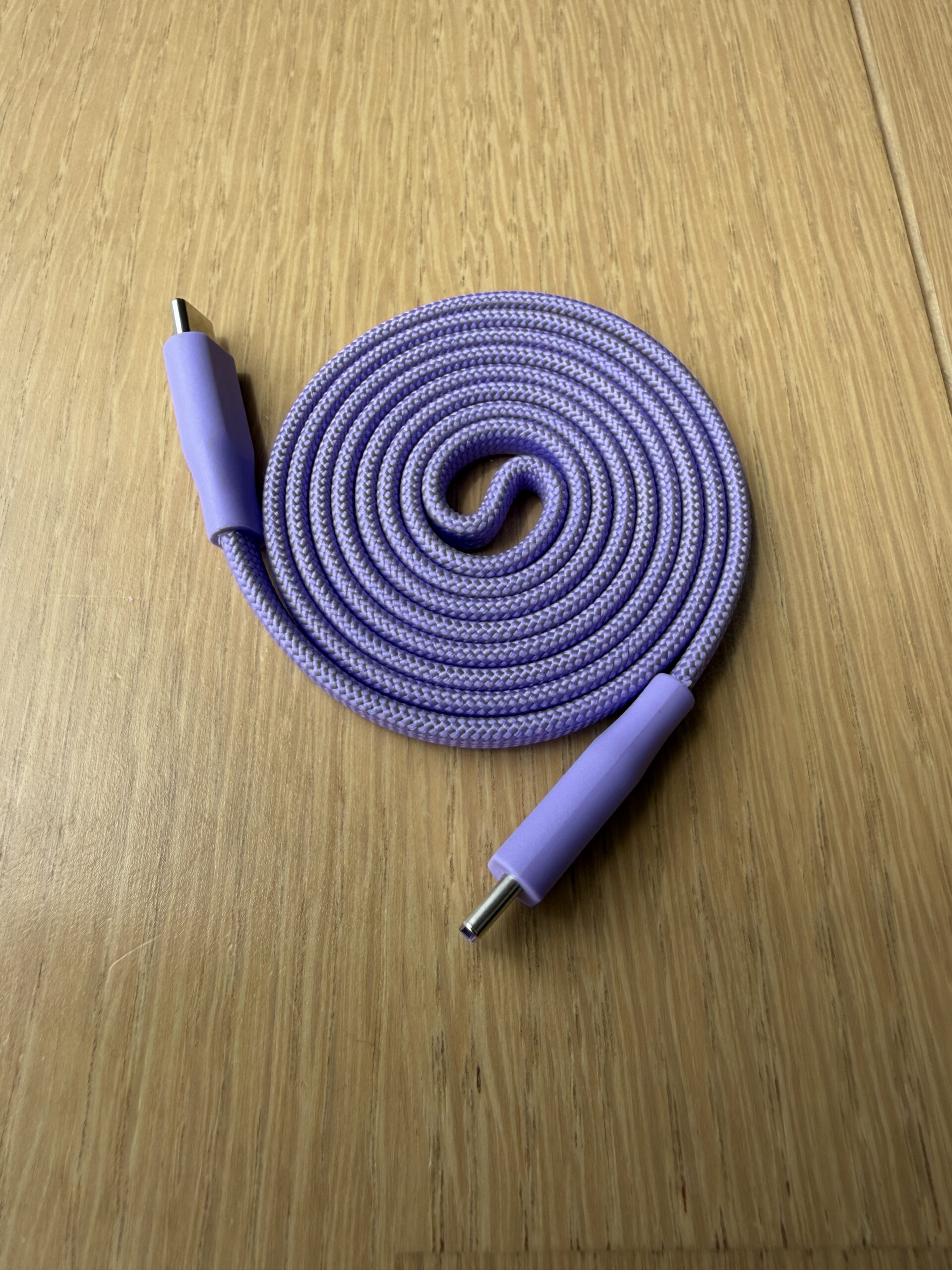CIO Flex Spiral Cable コイル状に収納された様子