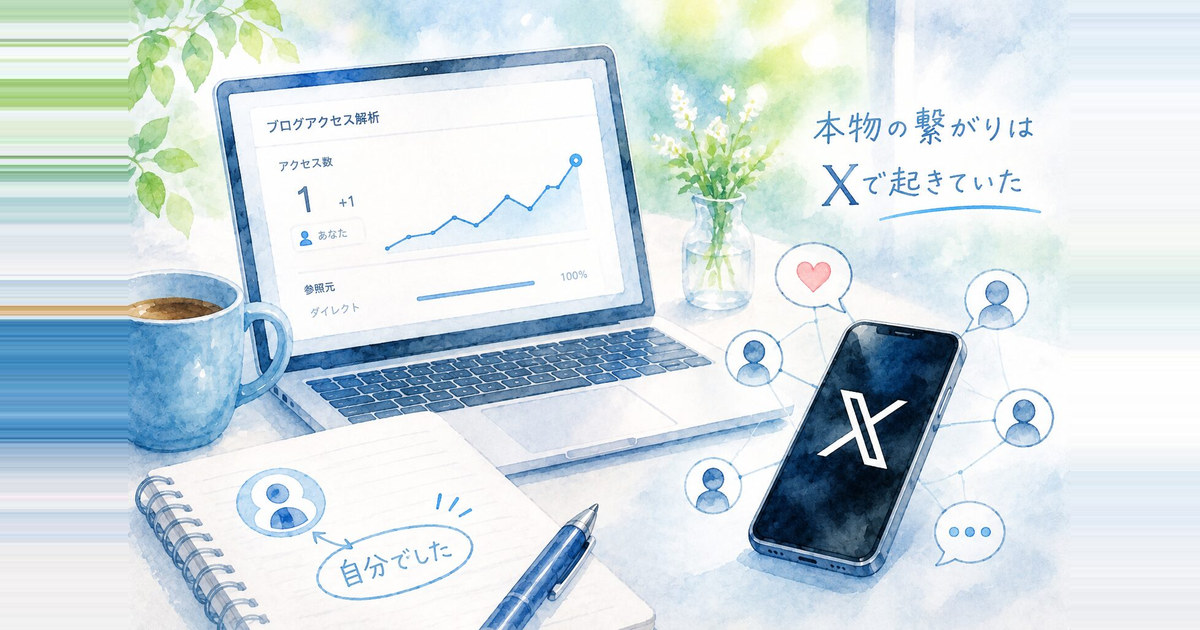 【収益0ブログ運営記④】初クリックの犯人は、自分でした｜本物の繋がりはXで起きていた