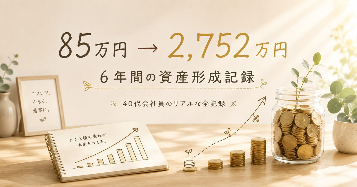 6年で85万円から2,000万円超になった資産形成の全記録