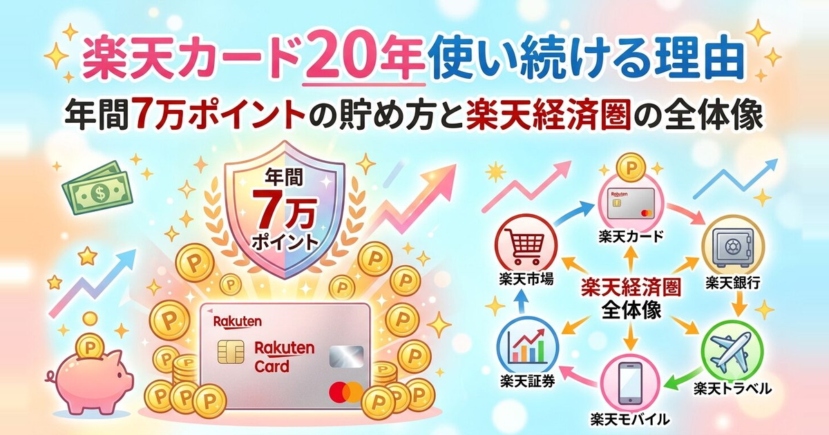 楽天カード20年使い続ける理由｜年間7万ポイントの貯め方と楽天経済圏の全体像