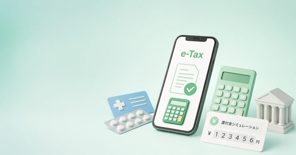 e-Taxで医療費控除を申告した実体験｜スマホで完結・還付金シミュレーション付き